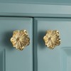 Redeam Flower Shape Brass Cabinet Knobs for Cabinet Drawer Cupboard