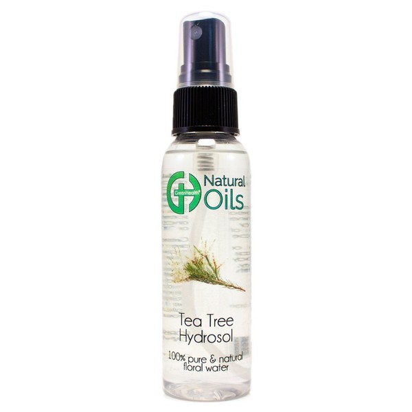 Tea Tree Hydrosol - 2 fl oz Plastic Bottle w/Black Spray Cap - 100% pure, distilled from essential oil