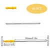 Pack of 40 Invisible Shelf Brackets, 6 x 130 mm
