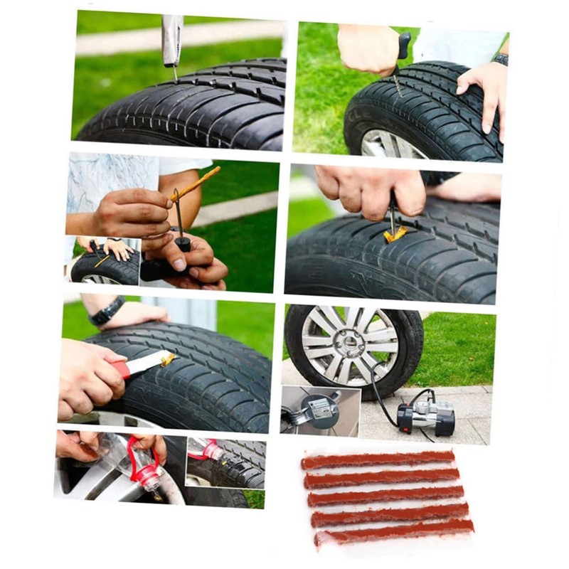 SUPVOX 5sets Motorcycle Car Tubeless Tire Repair Strips Durable Puncture