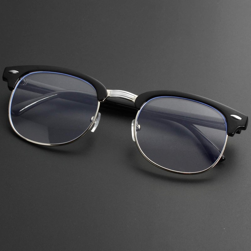 Blue Light Blocking Glasses for Women Men Classic Semi Rimless