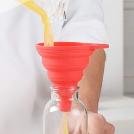 Funnels for Filling Bottles, Foldable small save silicone funnel for kitchen Transfer Narrow and Wide Mouth Funnels Hopper 2 pcs