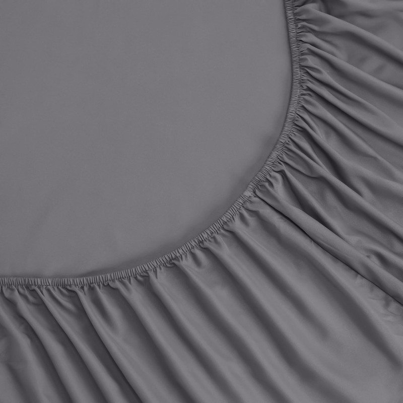 Utopia Bedding Double Fitted Sheet, Grey - 12 Inch (30cm)