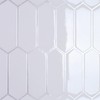 CRE8TIVE 4 Sheets White Long Hexagon Peel and Stick Backsplash