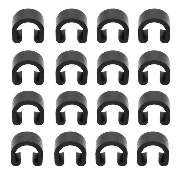 Saipe 40pcs Plastic Bicycle C-Clips Clamps Housing Hose Guide Clamps