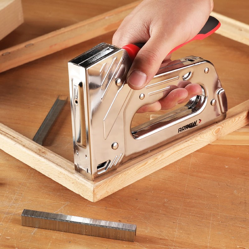 Arrow T55BL Staple Gun Kit, Heavy Duty Manual Stapler with