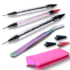 DiaWiew Rhinestone Picker Tool - Wax Pencil for Rhinestones - Gem Applicator with Rhinestones - Wax Tip for Easy Application - Rhinestone Pen Tool - Manicure Nail Art DIY Decoration Tool