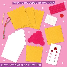 Express Yourself MIP Get Set Make Create Your Own Felt Cupcake Pencil Holder Kids Craft Kit for Kids GSET022