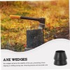 Abaodam 4pcs Reinforced Metal Axe Wedges Kit for Carpentry and