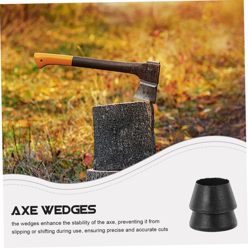 Abaodam 4pcs Reinforced Metal Axe Wedges Kit for Carpentry and
