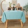 Biscaynebay Outdoor Tablecloth Textured Fabric 60x60 Inch Rectangular, Aqua Blue