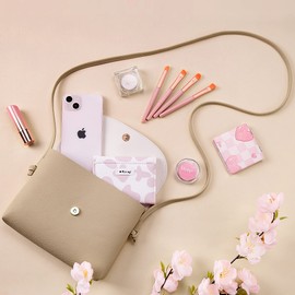 KALIDI Women's Shoulder Bag, Small, Cat Button, Cute, Fashionable Girls’ Bag, Simple, Mini Bag, Wallet, Smartphone Pouch, Waterproof, Crossbody Bag, Ultra-Lightweight, Present, School or Travel, Khaki