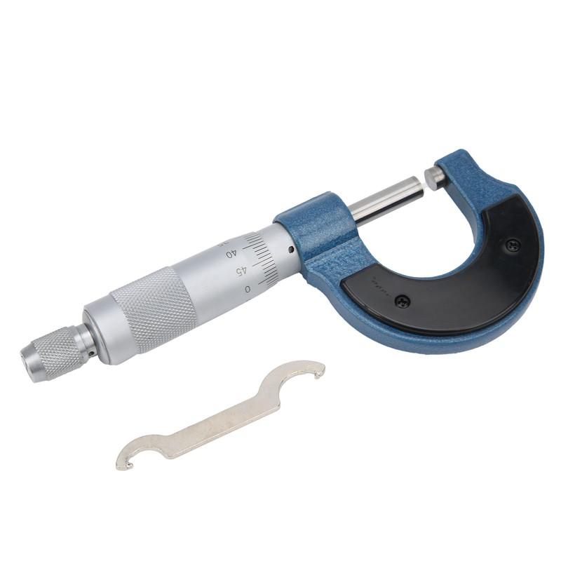 Micrometer 0‑25mm Scale Outside Diameter Carbon Steel Spiral Locking Measuring