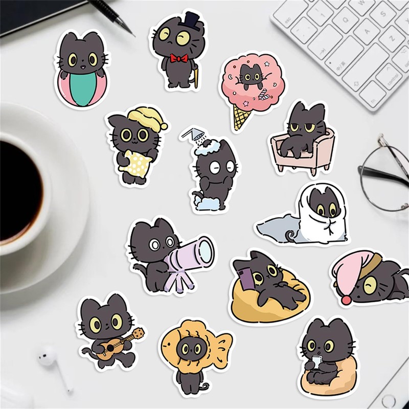 50PCS Cute Cat Stickers for Kids Girls Teen Adults, Waterproof