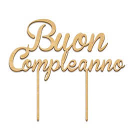Buon Compleanno, Gold, 18 x 16 cm