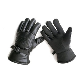 Diamond-quilted motorcycle gloves, fur-lined riding thermal long gloves / 다이아퀼팅 오토바이 장갑 털안감 라이딩 방한 롱 글러브