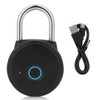 W08 Smart Fingerprint Padlock USB Rechargeable Security Lock IP65 Waterproof