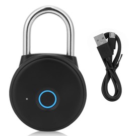 W08 Smart Fingerprint Padlock USB Rechargeable Security Lock IP65 Waterproof