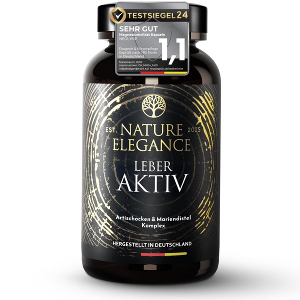 Nature Elegance Leber Komplex – Hochdosierte Mariendistel Kapseln mit Artischocke,
