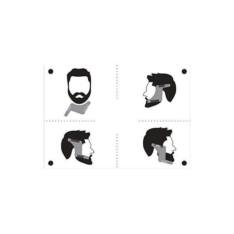 AlexVyan Brown Beard Shaping and Styling Template Tool with Inbuilt