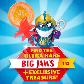 PIRATIX ADVENTURE WORLD Shark Treasure Series 4 Pieces Includes 4 Piratix, 1 Inch Glass and 1 Surprise and 4 Inch Crystal Accessories, Pack of 6