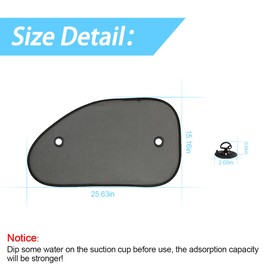 2 Pack Universal Car Window Shade, Cling Sunshade - Sun, Glare and UV Rays Protection for Your Child - Baby Side Window Car Sun Shades, Blocks Over 98% of Harmful UV Rays (Large)