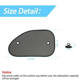 2 Pack Universal Car Window Shade, Cling Sunshade - Sun, Glare and UV Rays Protection for Your Child - Baby Side Window Car Sun Shades, Blocks Over 98% of Harmful UV Rays (Large)