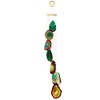 KYEYGWO Green Agate Discs Geode Wind Chime Sun Catcher Crystal