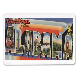 Lantern Press Greetings from Alabama #1 (Red/Blue) (52 Playing Cards, Poker Size Card Deck with Jokers)
