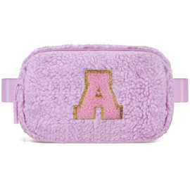 Uygafly Belt Bag with Initials,Fanny Packs Crossbody Bags for Women Girls Kids,Birthday Graduation Gifts for 5 6 7 8 9 10 11 12 13 14 15 16 Year Old Girl,Trendy Cute Purse Stuff - A,Lavender