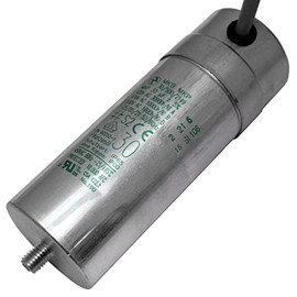 Lumonic Starting capacitor Hydra MKP-500 30-C [incl. cable 40cm] | motor capacitor 30µF 470V 45x125mm I capacitor with high-quality metal housing