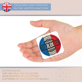 Destination Vinyl ltd Fridge Magnet - Toulouse France French Flag 6022