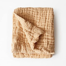 Nursery Swaddling Blankets 100% Natural Unbleached Cotton Quilt, 43" x 43" Muslin Swaddle Blankets for Baby Girl Boy Breathable Soft Cotton Blanket Unisex Receiving Blanket Swaddle Wrap Shower Gift