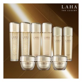 Cream's largest package, Laha The Luxury Basic Set (Skin 150ml x 2 + Emulsion 150ml) / 크림최다패키지 라하 더 럭셔리 기초세트 (스킨 150ml 2 + 에멀전 150ml