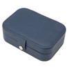 Portable Jewelry Box PU Leather Large Capacity 2 Layers Travel