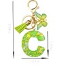 MBZRQKZS Green Letter A-Z Keychain for Women Tassel Butterfly Key