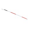 Folding Blind Cane Anti Slip Handle Red White Aluminium Light