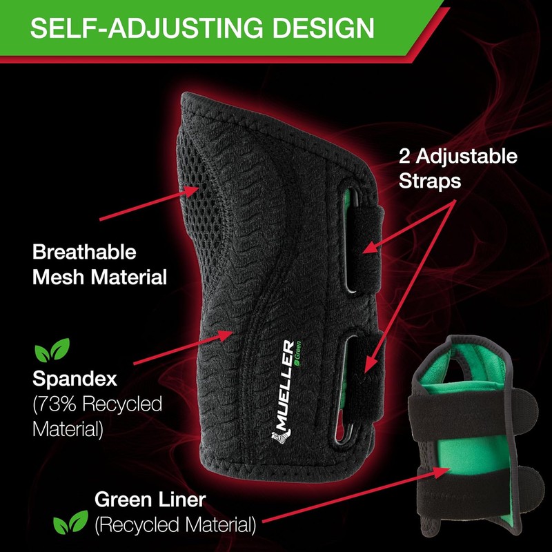 Mueller Muñequera ajustable verde – derecha SM/MD 86271 1 cada