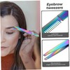 Baluue 3sets Professional Eyebrow Tweezers Slant Tip Hair Removal for