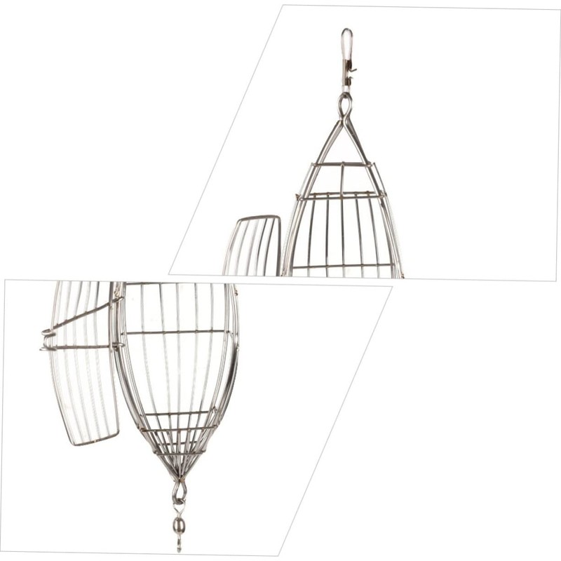 Totority Stainless Steel Olive Shape Fishing Bait Cage Durable Lure