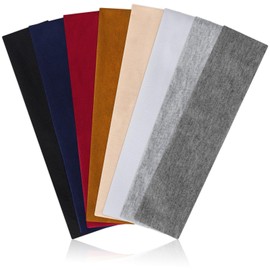 Hishexin Headbands for Women Non Slip, Stretchy Sweat Headband for Workout Yoga Running, Head Bands for Women's Hair - 8 Pack (Multicolor)