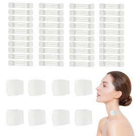 PKRFCJ Neck Less Tape Strips,48 PCS Neck Tape Lifting Invisible,Lift Invisible Behind Suitable for Lifting Face Neck Wrinkles Female Skin Care(8 Skin Tone Bands + 40 Replacement Tapes)