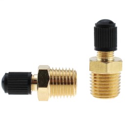 MTQY 4PCS 1/4 inch NPT Tank Valves Brass Valve with Cover Standard Spool 1/4 NPT Male Thread Wall Hung Boiler Copper Charging Valve for Air Compressors and Air Tank