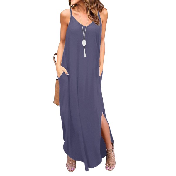 Women's Summer Casual Loose Dress Beach Cover Up Long Cami