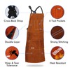 QeeLink Leather Welding Work Shop Apron with 6 Tool Pockets,