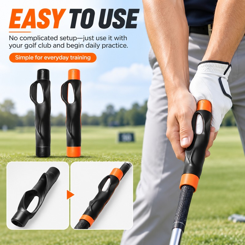 Golf Grip Trainer for Hand Position Practice – Anti-Slip PU