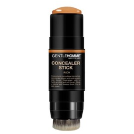 Gentlehomme - Concealer Stick - Men’s 2-in-1 Concealer & Brush - For Blemishes, Dark Circles, Scars, Acne & Uneven Skin Tones - Natural Finish - All Skin Types - Vegan - Rich - 1 Stick