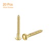 sourcing map Wood Screws M4 x 35mm Slotted Round Head