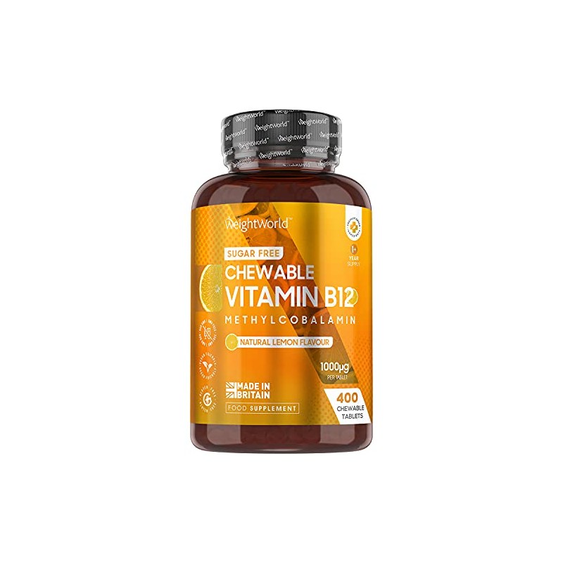 Vitamin B12 Tablets High Strength 1000mcg - 400 Chewable B12