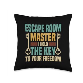 Escape Room Master Funny Escape Game Throw Pillow